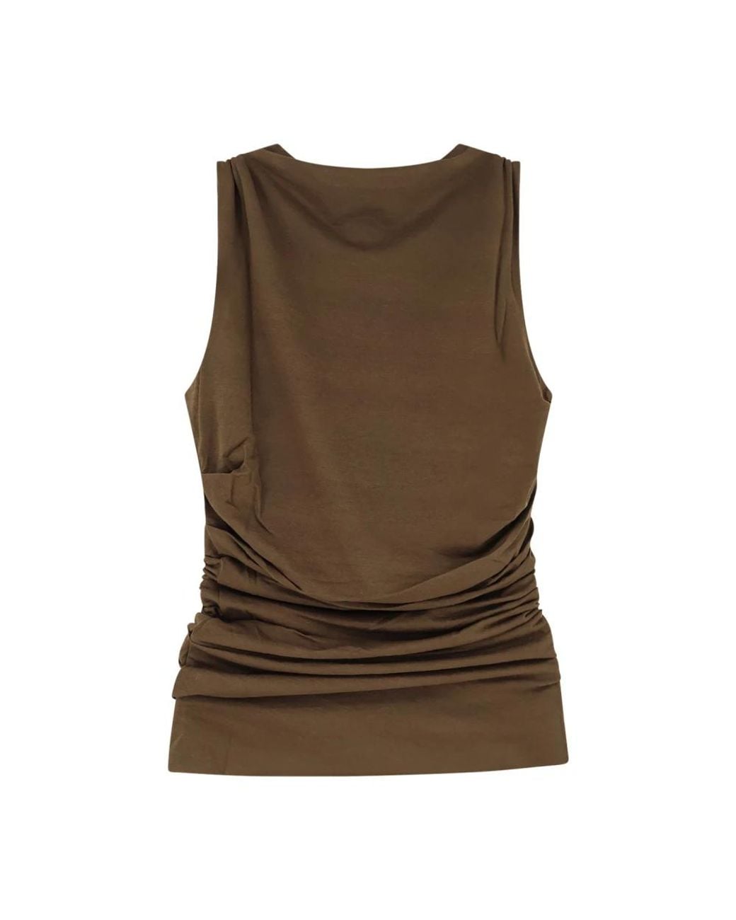 Soeur Brown Sleeveless Tops