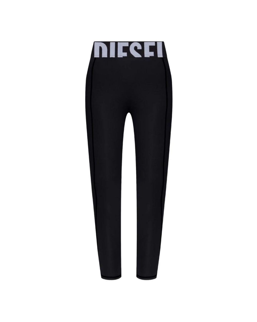DIESEL Broeken ,Zwart ,Polyester Adeline D-Pop Leggings in het Black