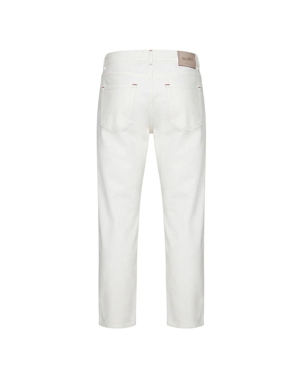 Moorer White Straight Fit Jeans