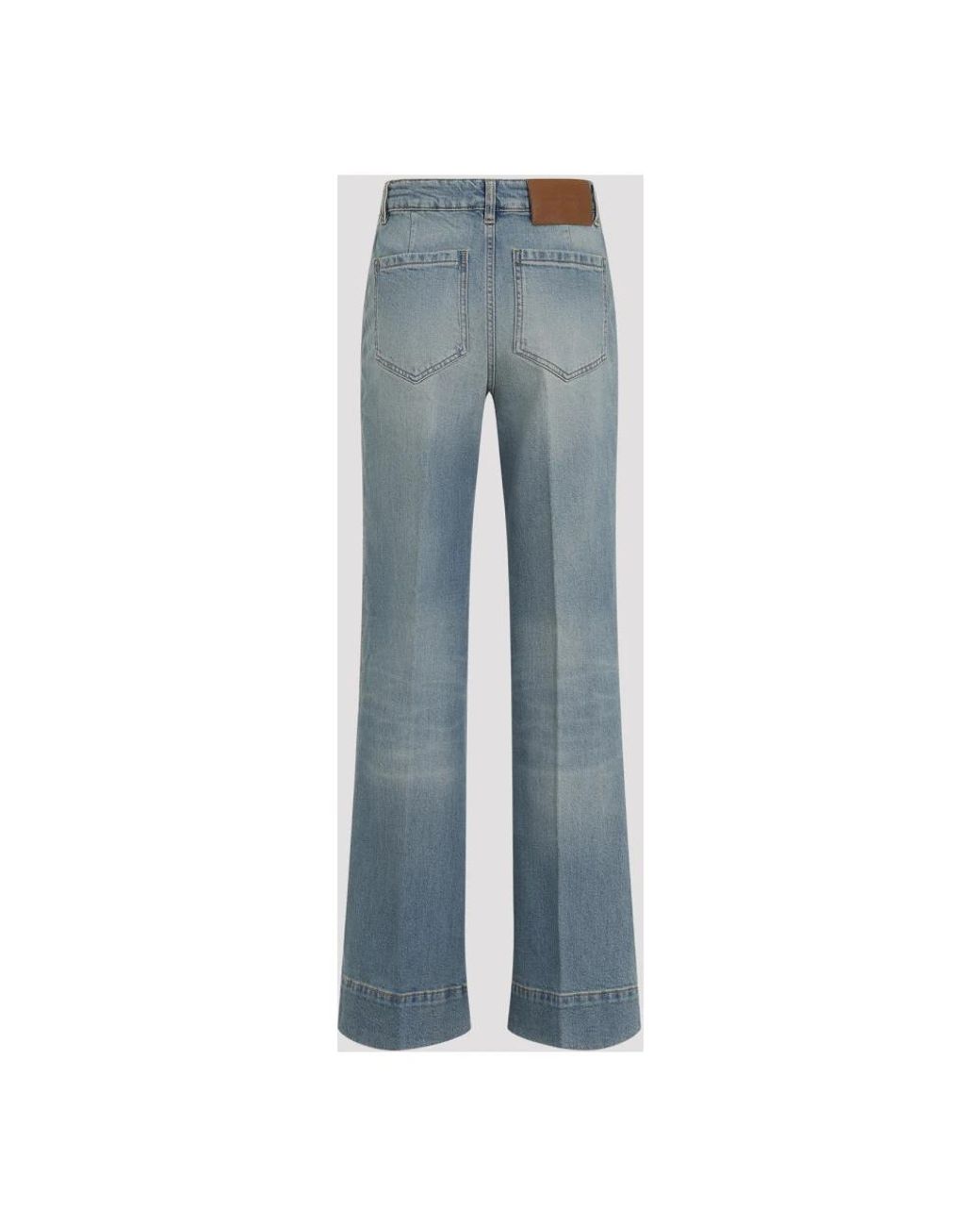 Victoria Beckham Blue Wide Jeans