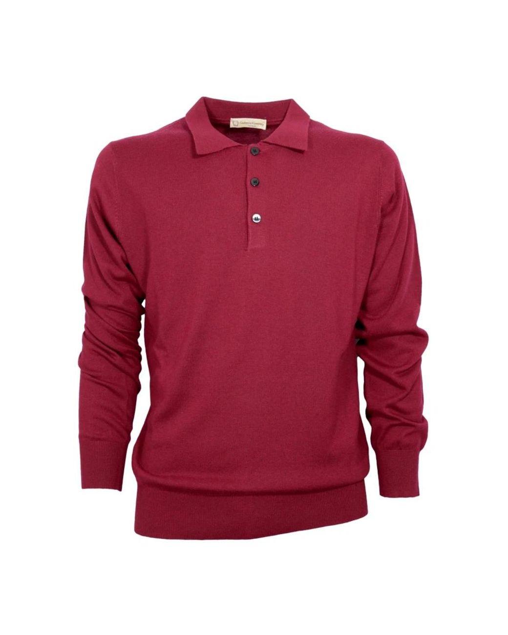 Cashmere Company Tops ,Rood ,Wol Polo Shirts in het Red voor heren