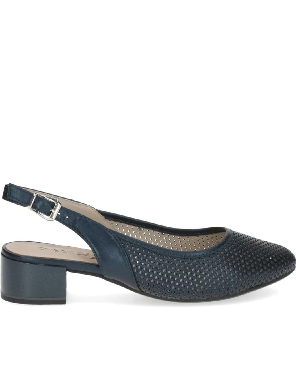 Caprice Schoenen ,Blauw ,Leer Elegante Zakelijke Pumps in het Blue
