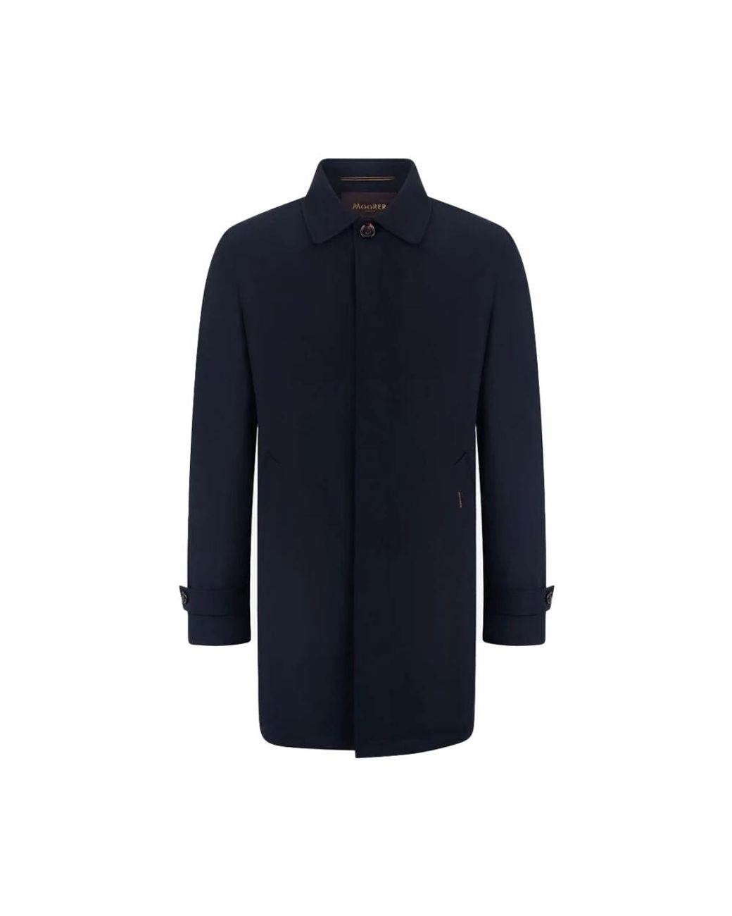 Moorer Blue Single-Breasted Coats for men