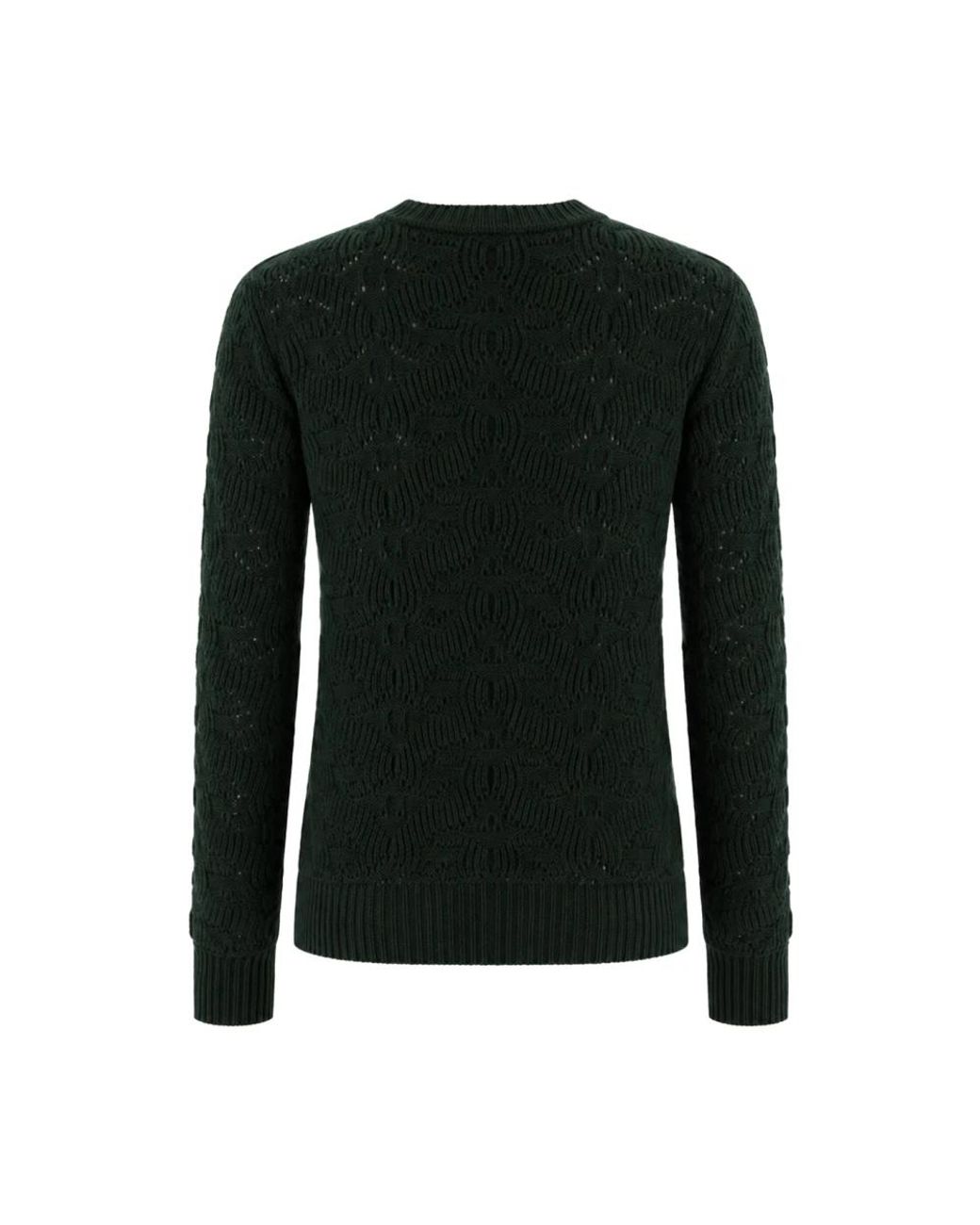 Etro Green Perforierter Kaschmirpullover