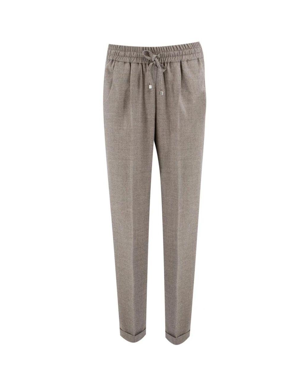 Kiton Gray Straight Trousers