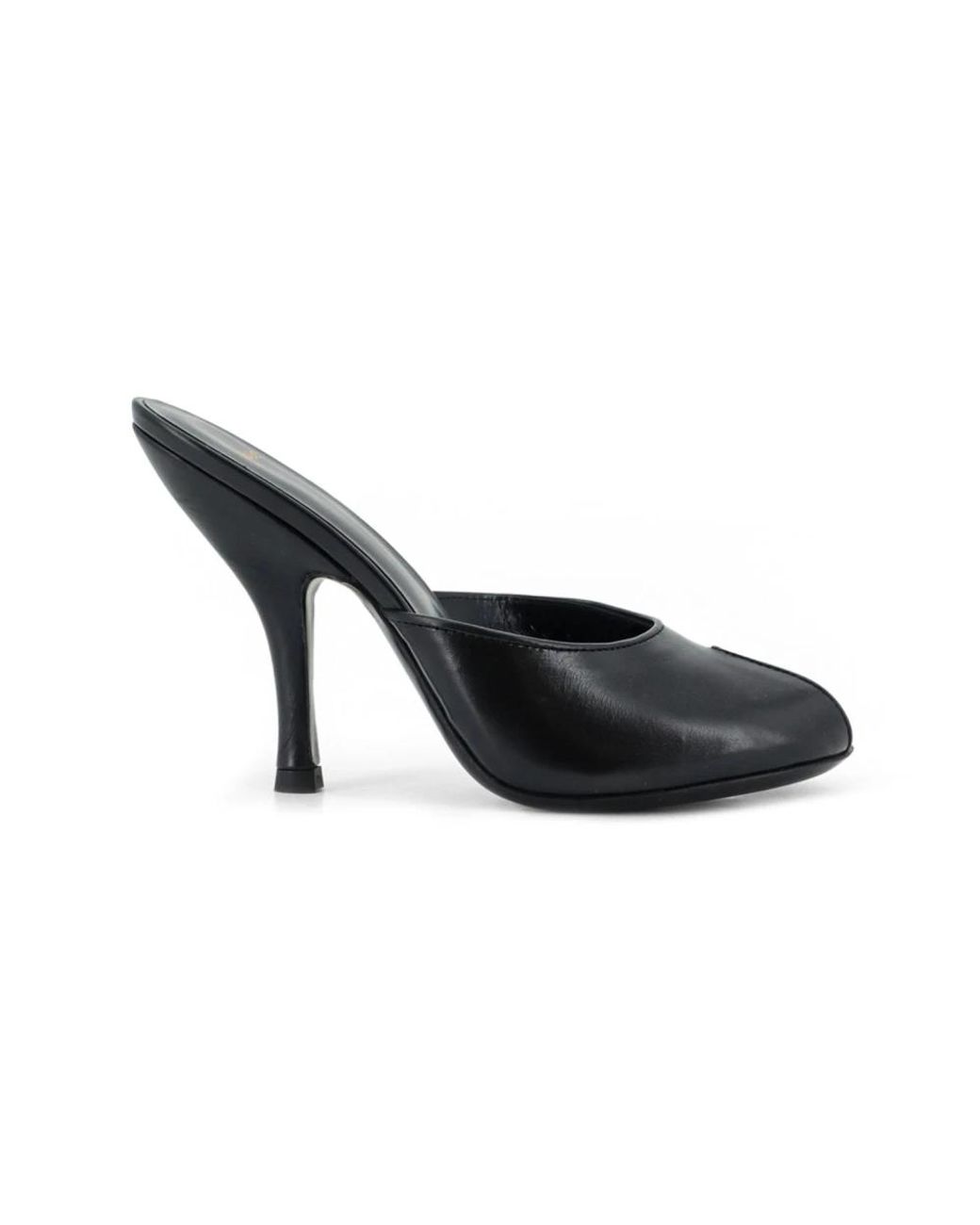 Jude Black Heeled Mules