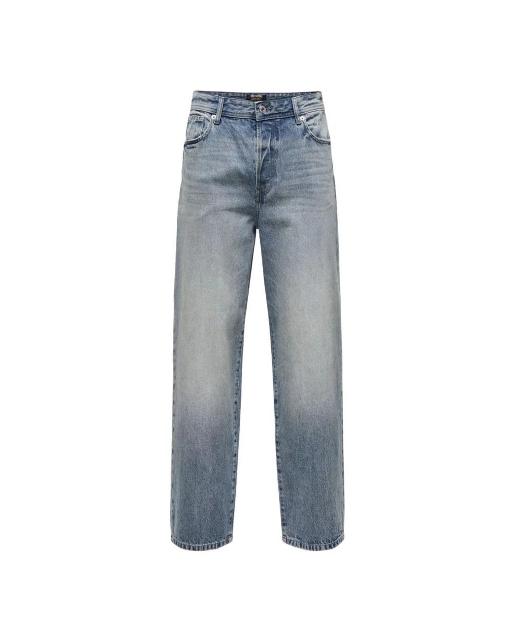 Only & Sons Blue Straight Fit Jeans for men