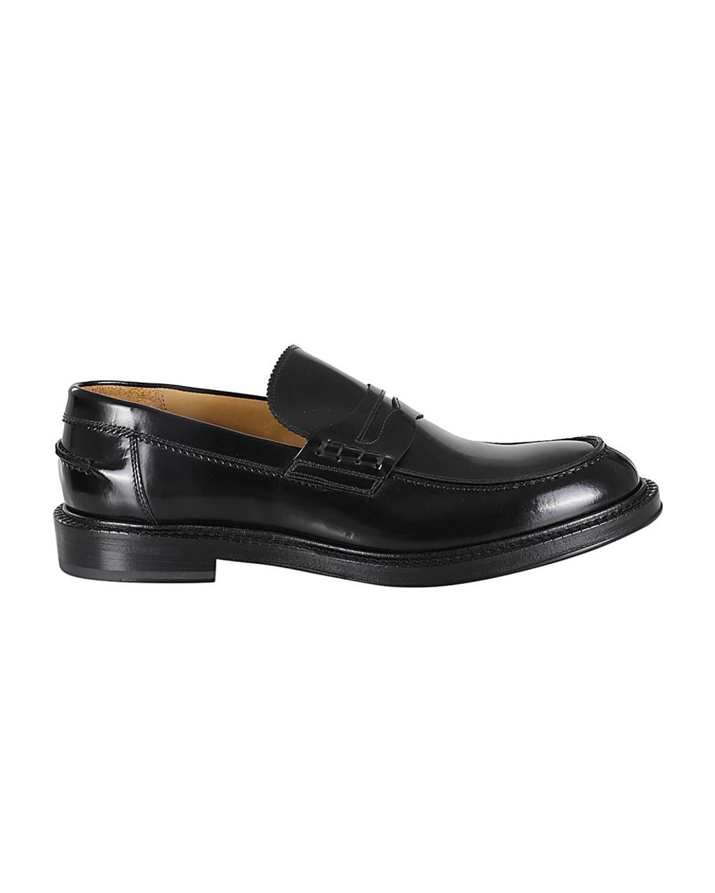 Corvari Schoenen ,Zwart ,Leer Gepolijste Leren Loafer in het Black voor heren