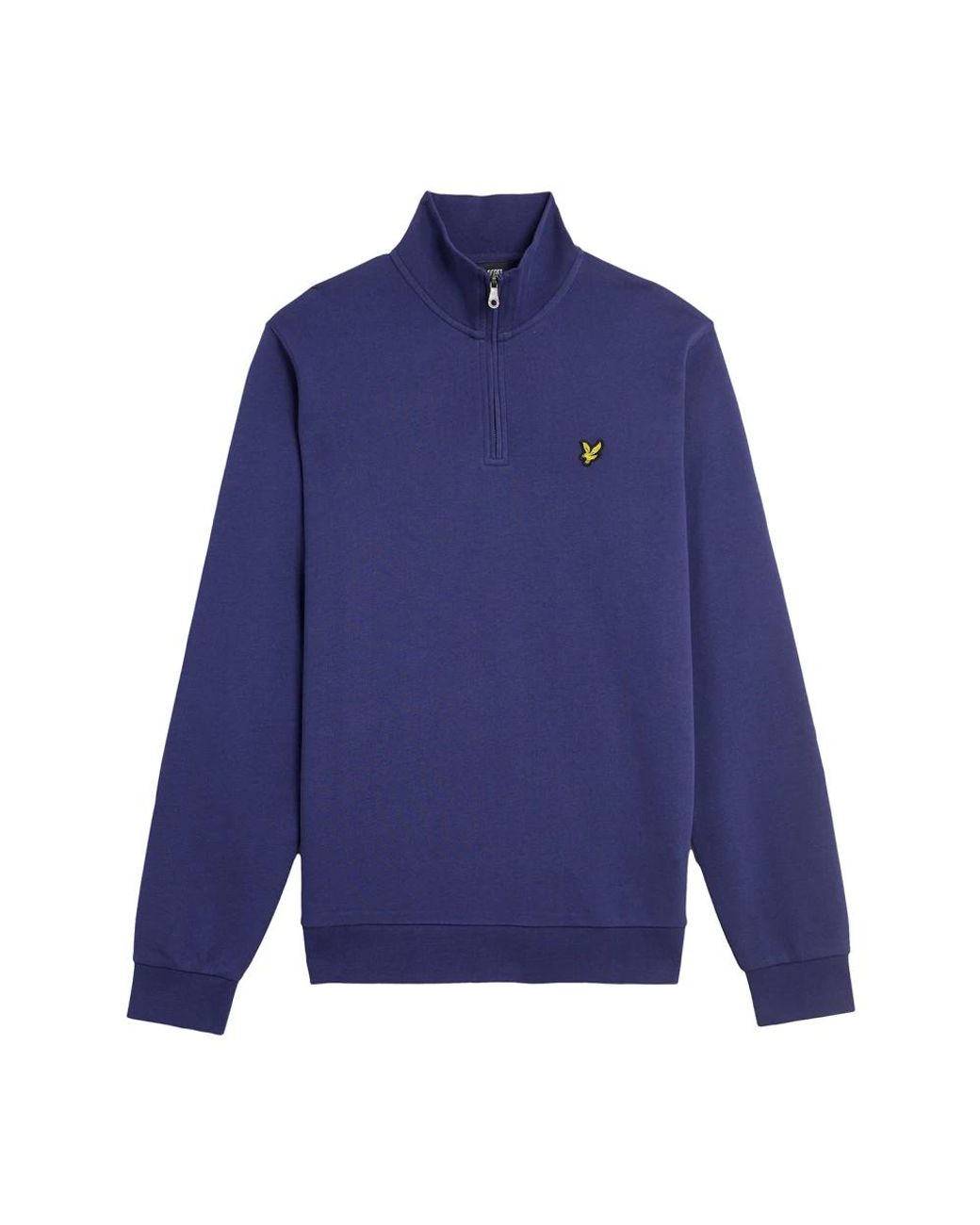 Lyle & Scott Loopback 1/4 Zip Sweat in het Blue voor heren