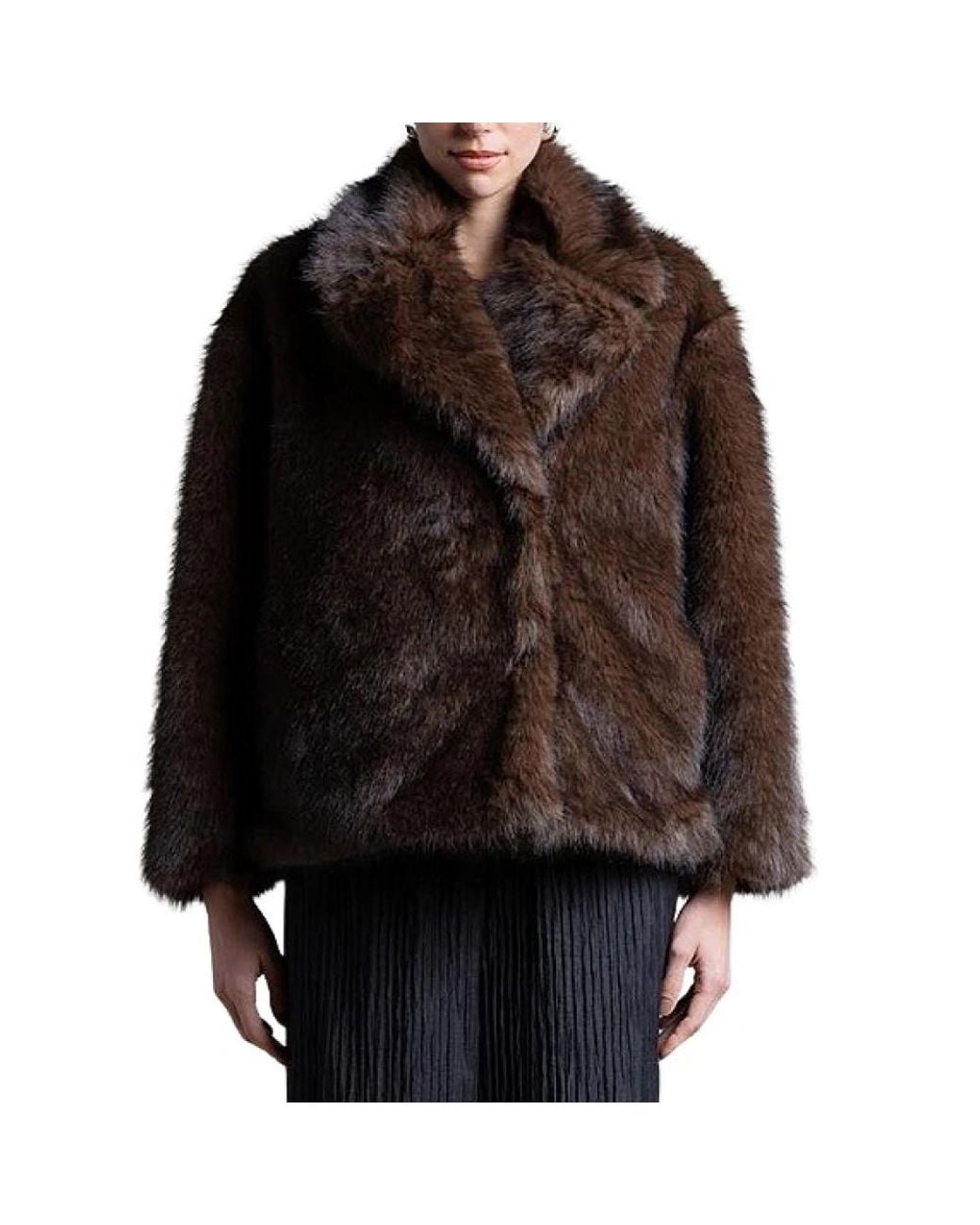 Kaos Black Faux Fur & Shearling Jackets