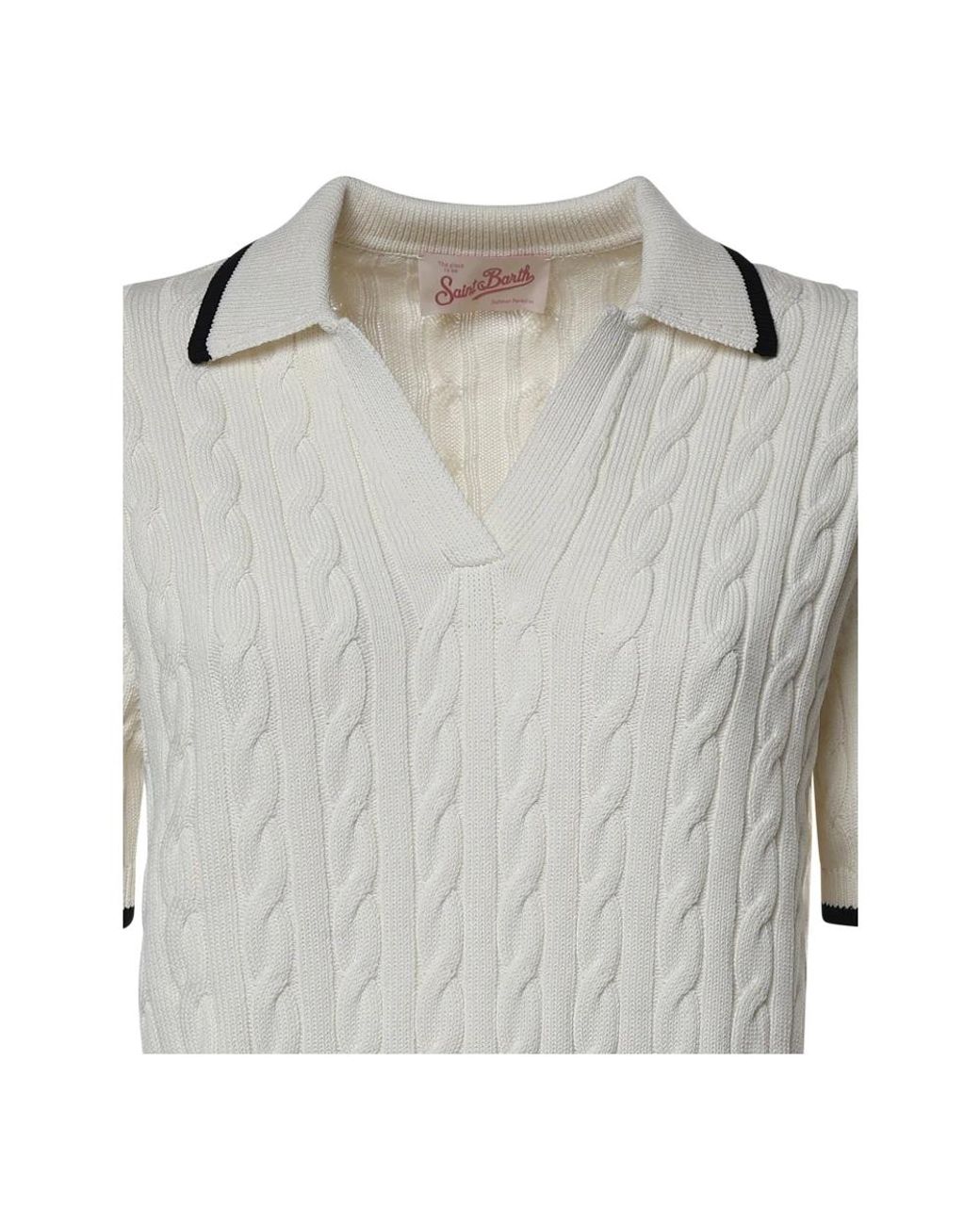 Mc2 Saint Barth Gray V-Neck Knitwear
