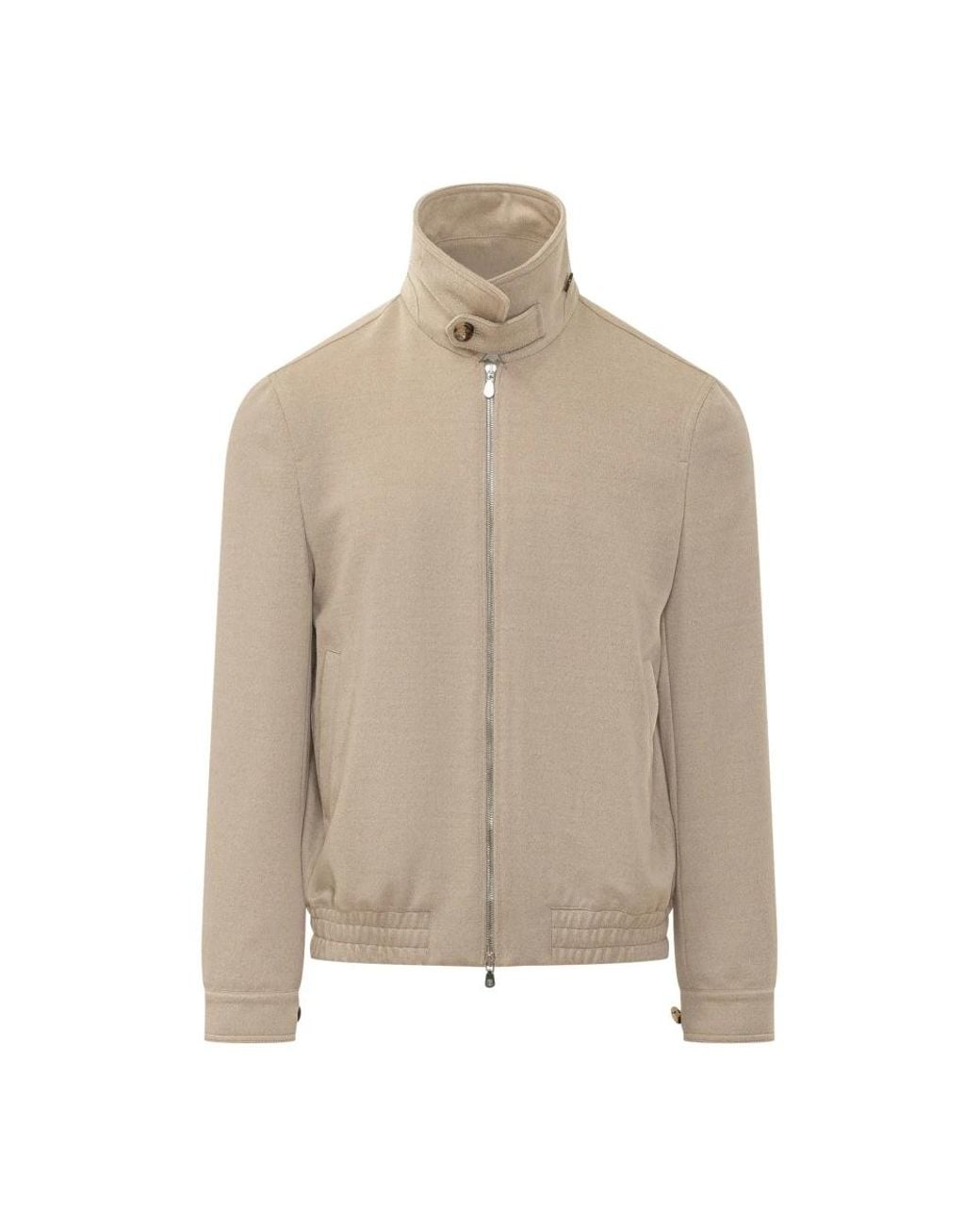 Brunello Cucinelli Natural Bomber Jackets for men