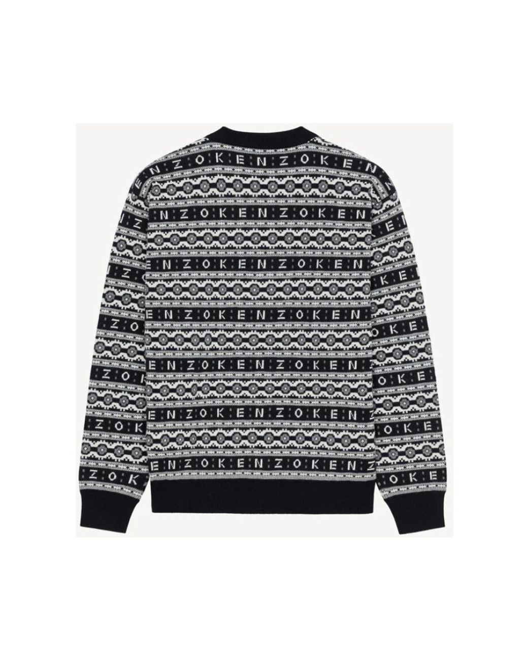 KENZO Black Round-Neck Knitwear for men