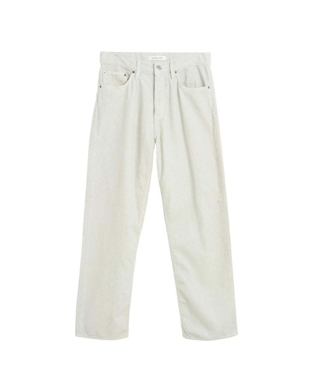 sunflower White Straight Trousers for men