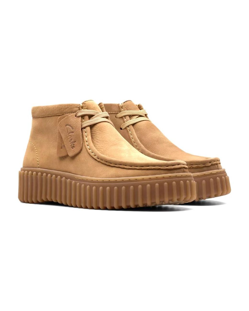 Clarks Brown Lace-Up Boots