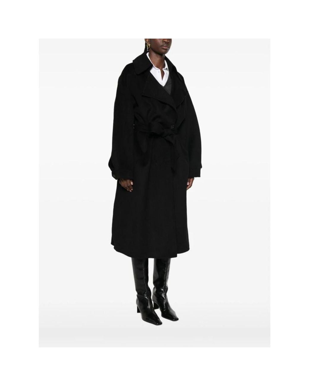 Frankie Shop Black Belted Coats