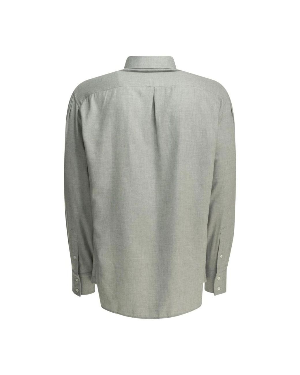 Brunello Cucinelli Gray Casual Shirts for men