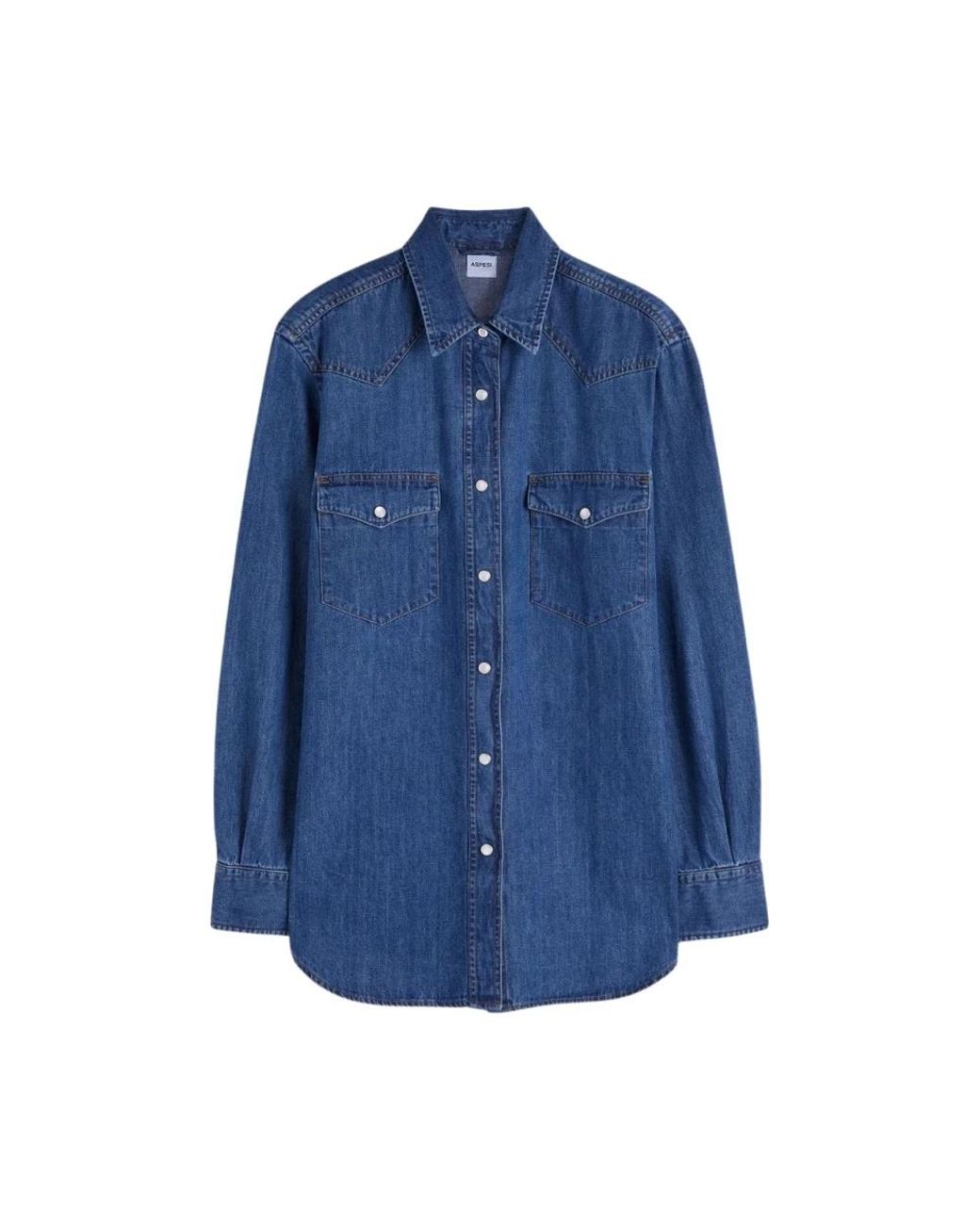 Aspesi Blue Denim Shirts