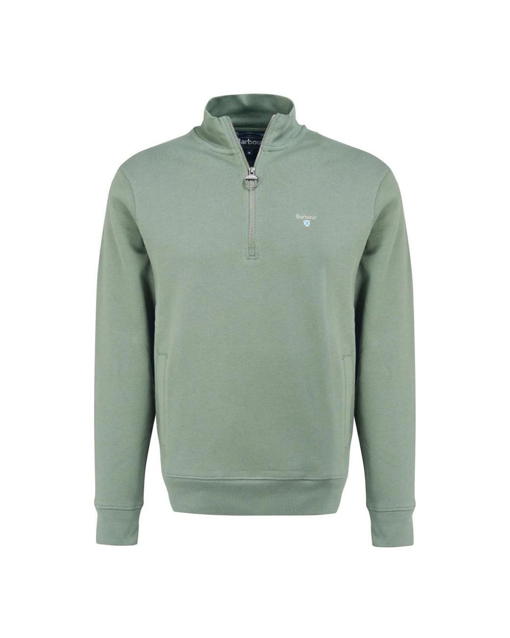 Barbour Hoodies & Sweatvesten ,Groen ,Katoen Rothley Half Zip Sweater in het Green voor heren
