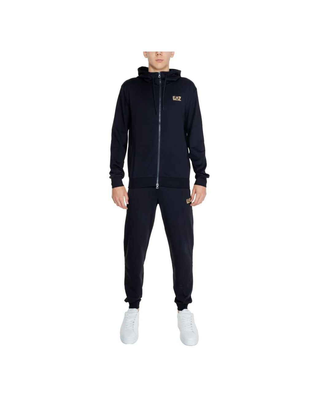 EA7 Fitness ,Zwart ,Katoen Trainingsset in het Blue voor heren