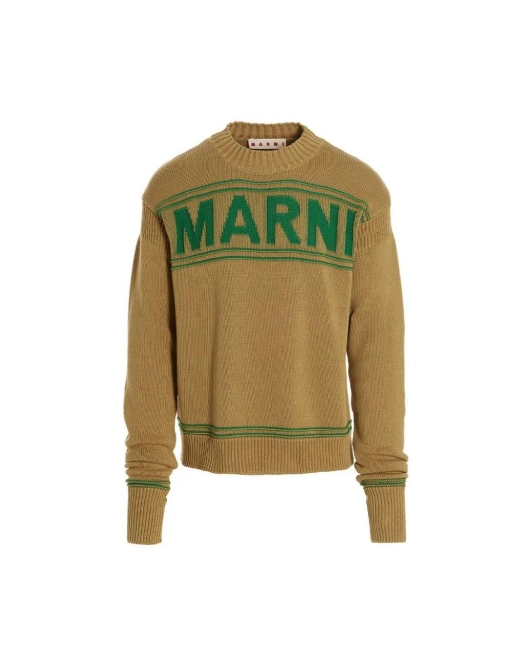 Marni Green Round-Neck Knitwear for men