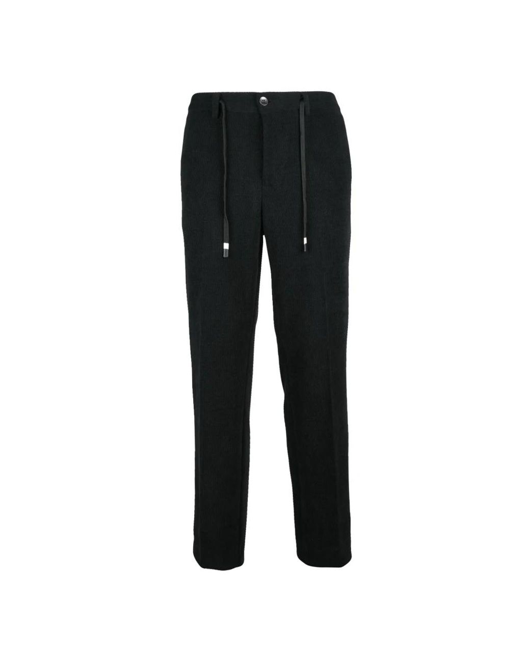 Daniele Alessandrini Black Straight Trousers for men