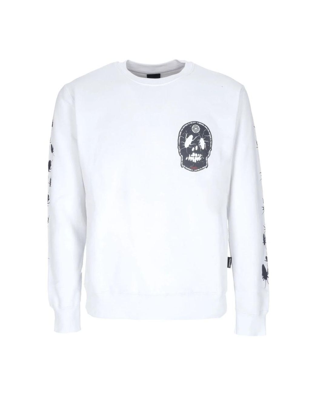 Propaganda Hoodies & Sweatvesten ,Wit ,Katoen Witte Crewneck Sweatshirt Met Print in het White voor heren