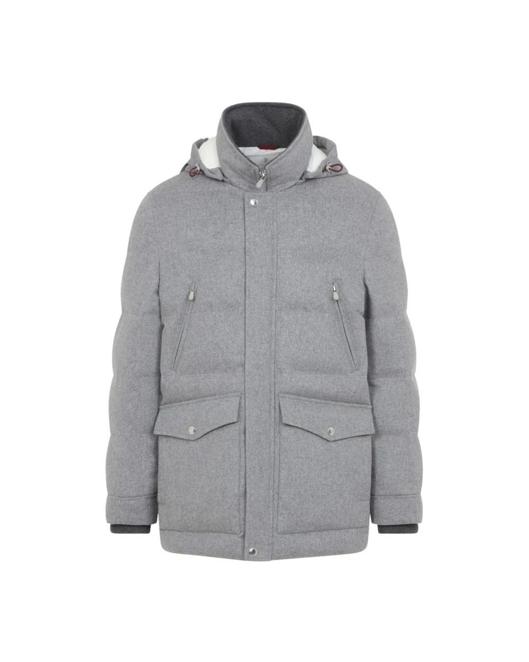 Brunello Cucinelli Gray Winter Jackets for men
