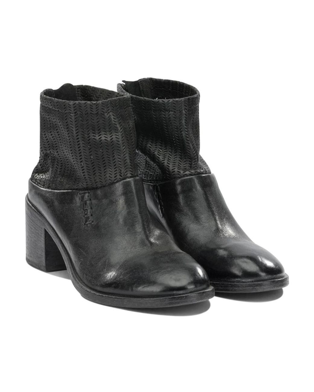Moma Black Heeled Boots