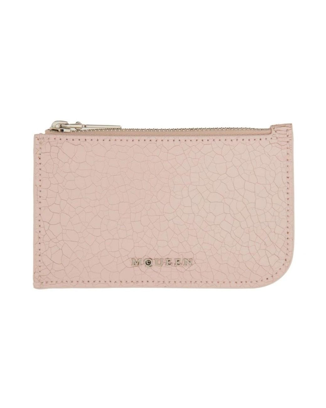 McQueen Pink Logo Leder Kartenhalter Made