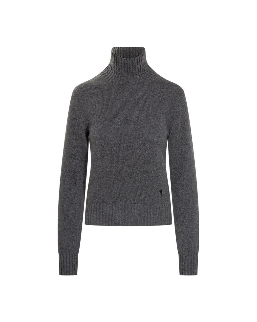 AMI Gray Cashmere Knitwear