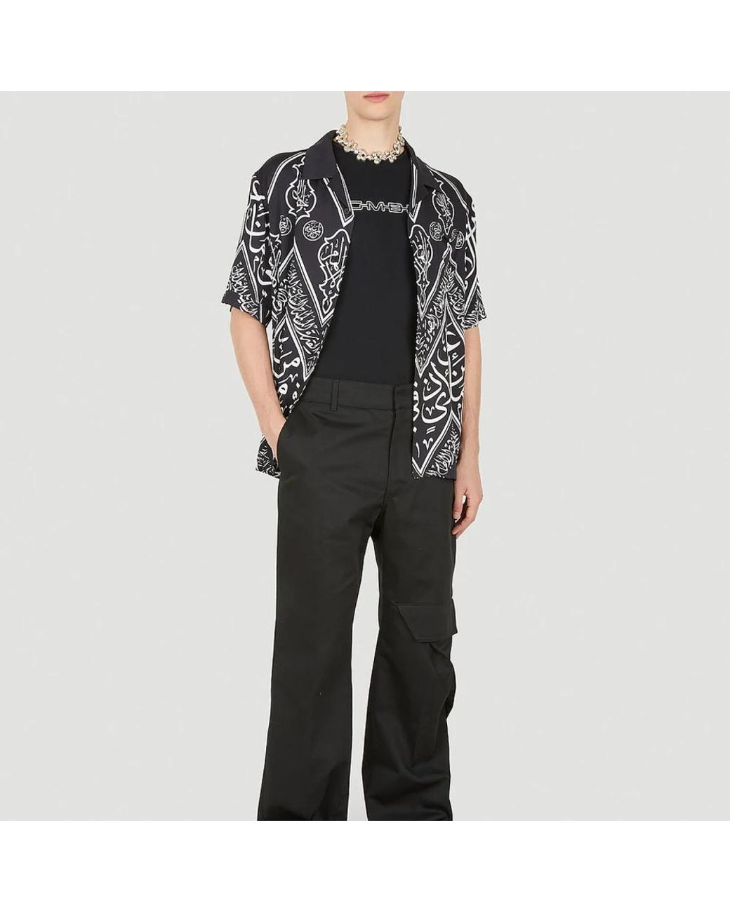 GmbH Black Short Sleeve Shirts for men