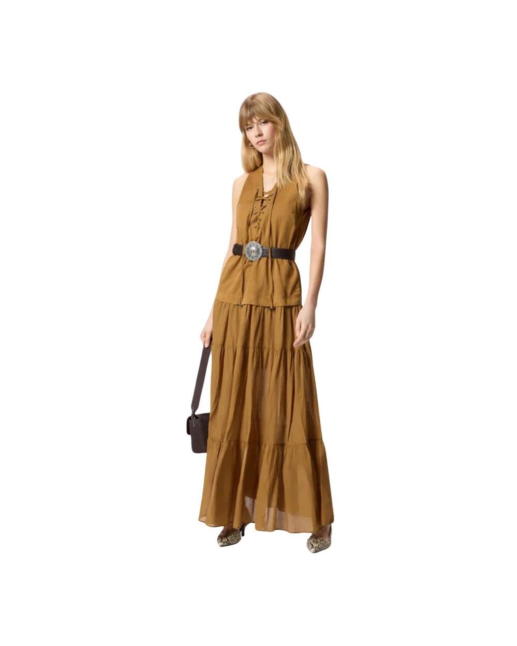 Pinko Metallic Maxi Dresses