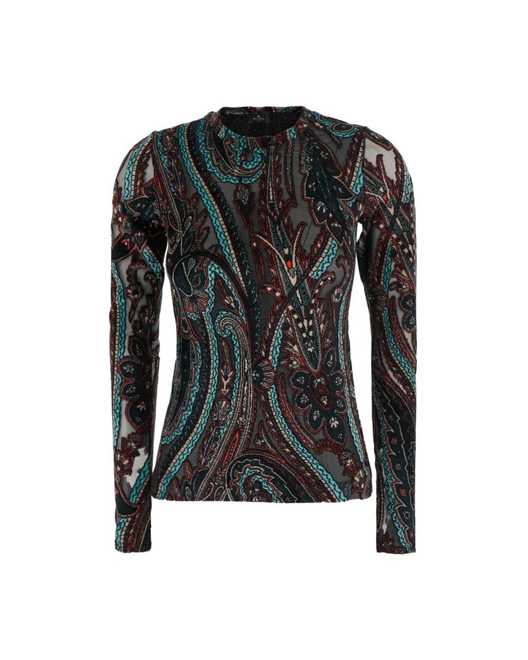 Etro Black Long Sleeve T-Shirts