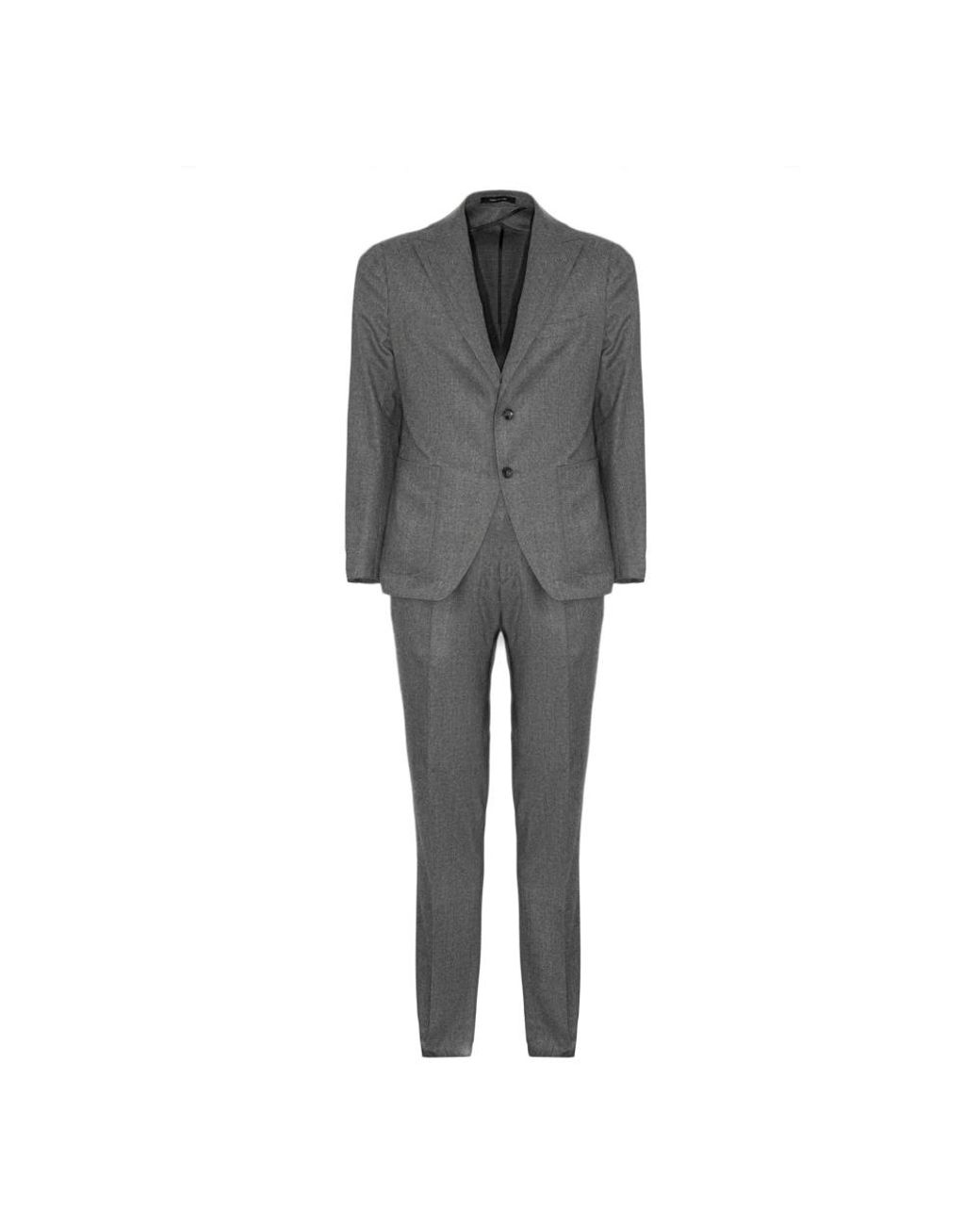 Tagliatore Gray Single Breasted Suits for men