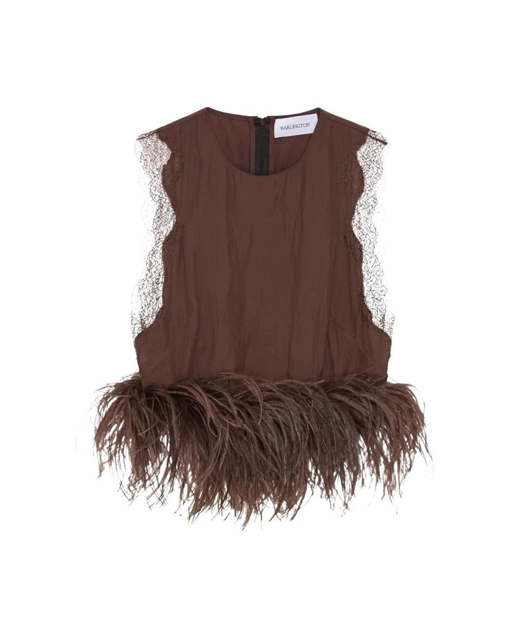 16Arlington Brown Sleeveless Tops