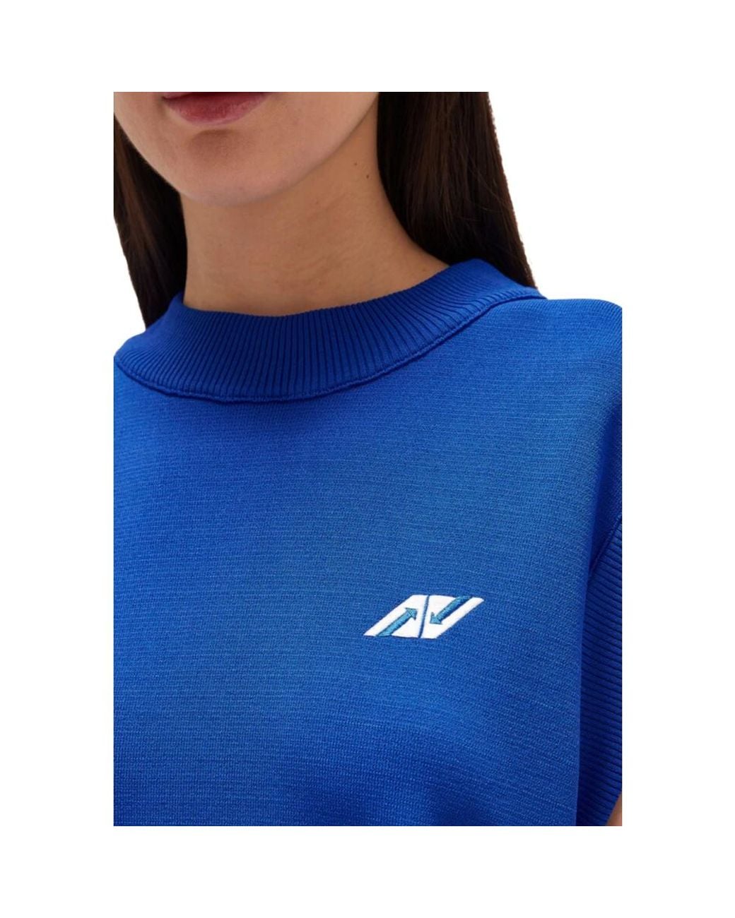 Autry Blue Sleeveless Tops