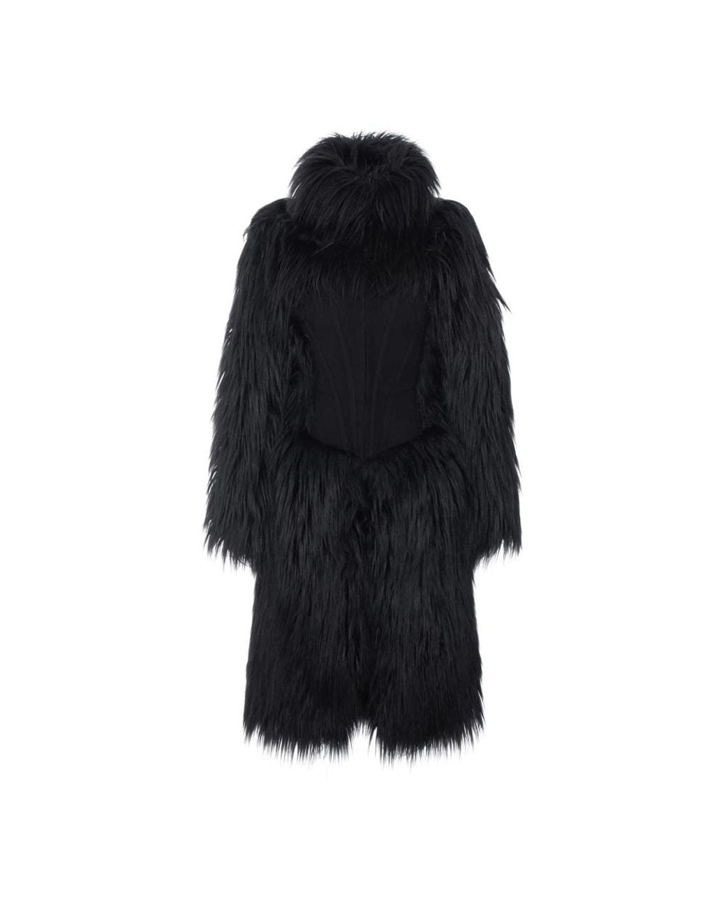 Elisabetta Franchi Black Faux Fur & Shearling Jackets