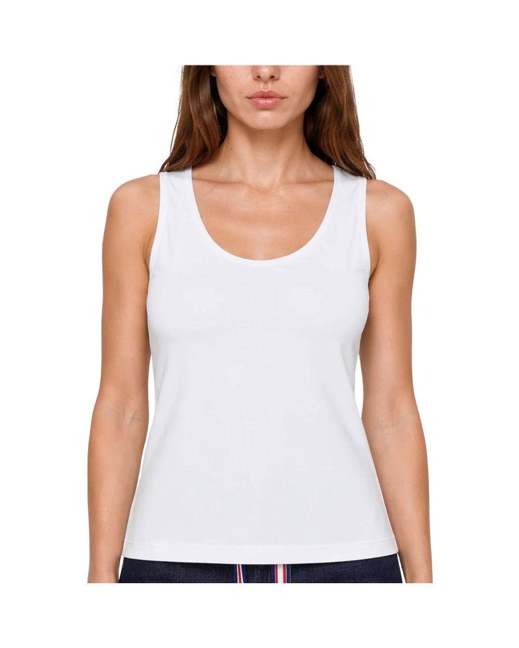 Kocca Mouwloze Top in het White