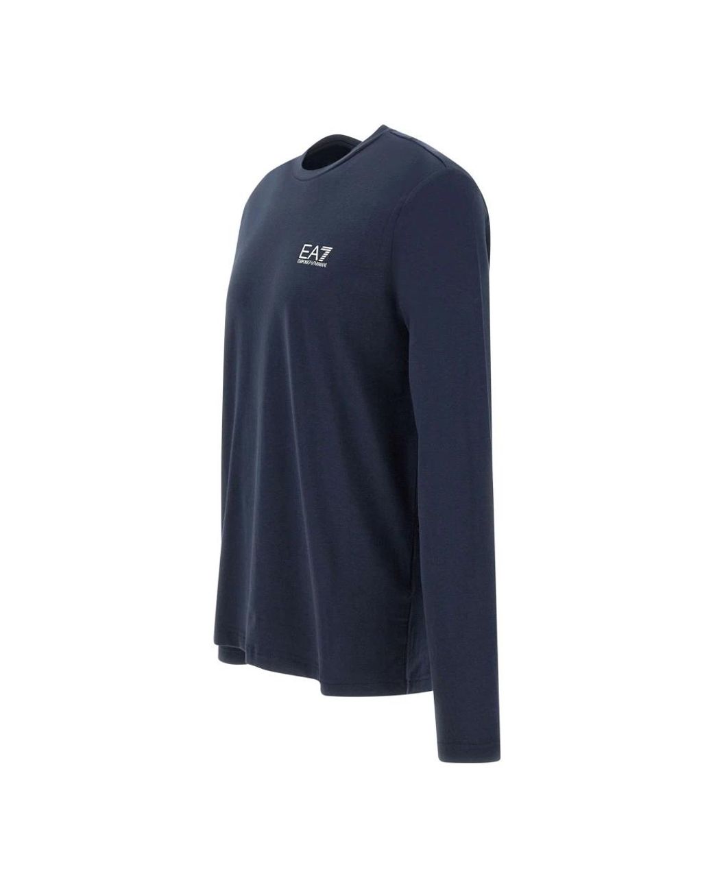 EA7 Blue Long Sleeve T-Shirts for men