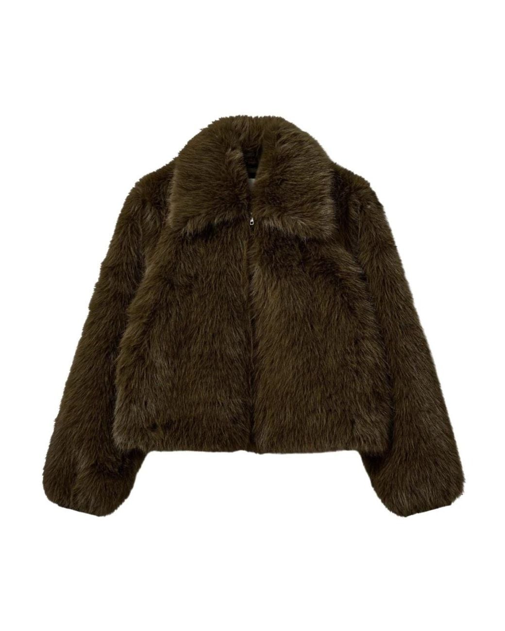 Sofie Schnoor Green Faux Fur & Shearling Jackets
