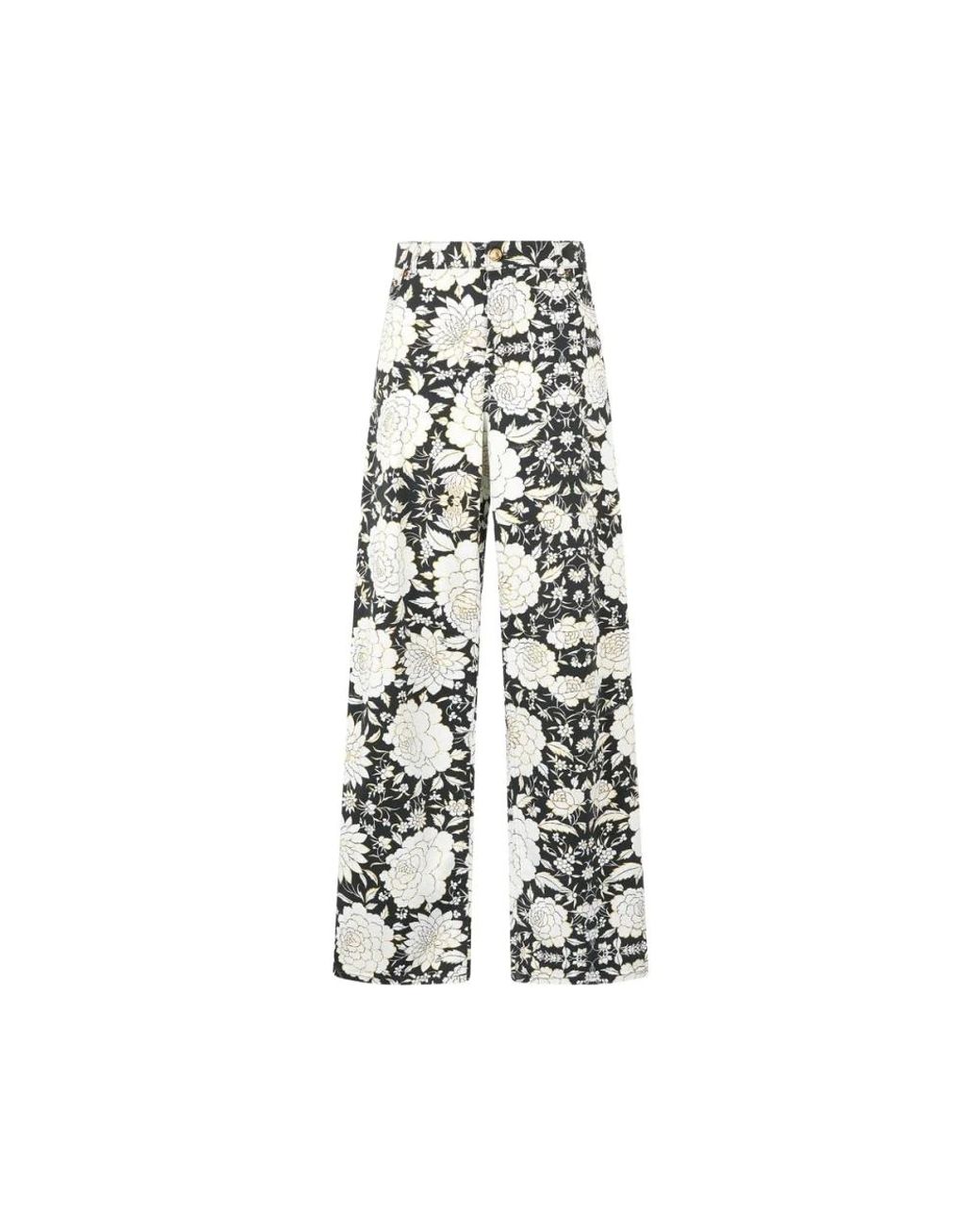 Roberto Cavalli White Wide Trousers