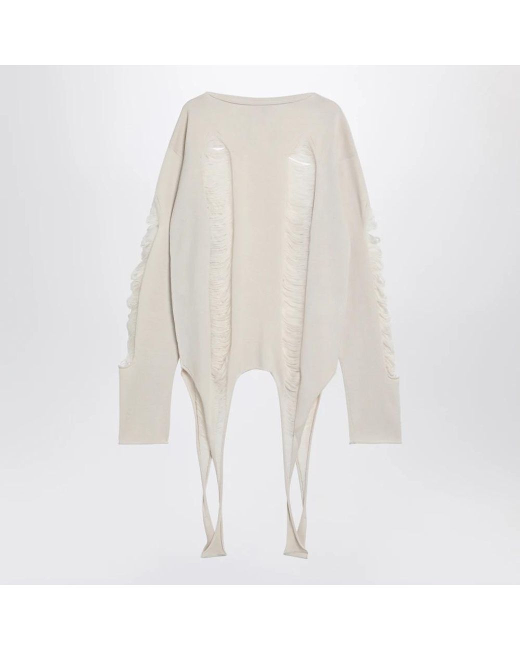 Round-Neck Knitwear Rick Owens de hombre de color White