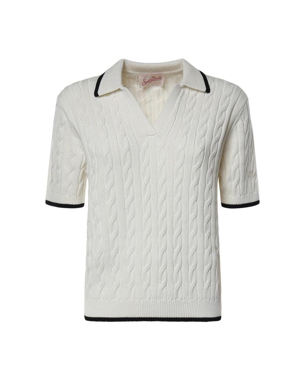 Mc2 Saint Barth Gray V-Neck Knitwear
