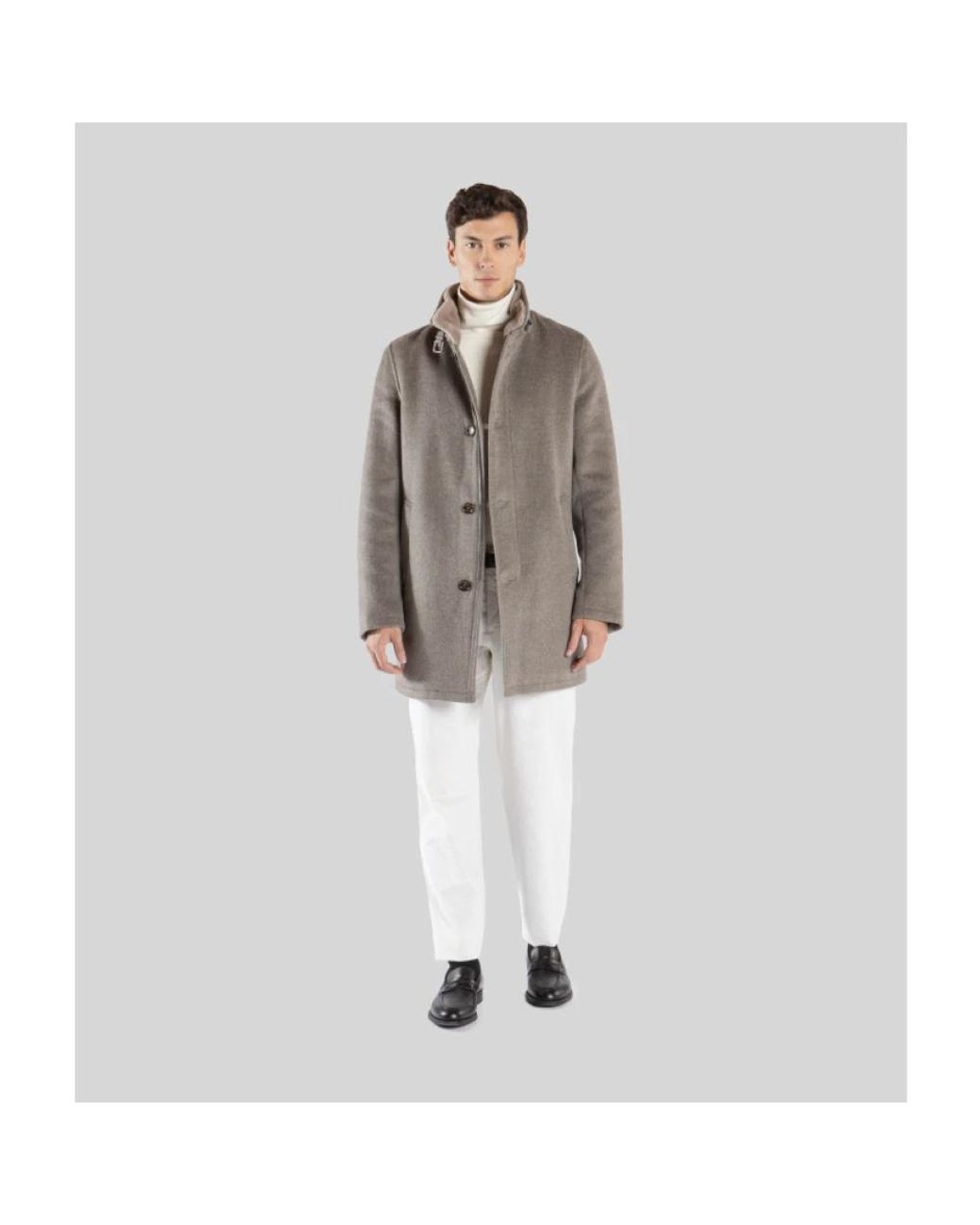 Single-Breasted Coats Gimo's de hombre de color Gray