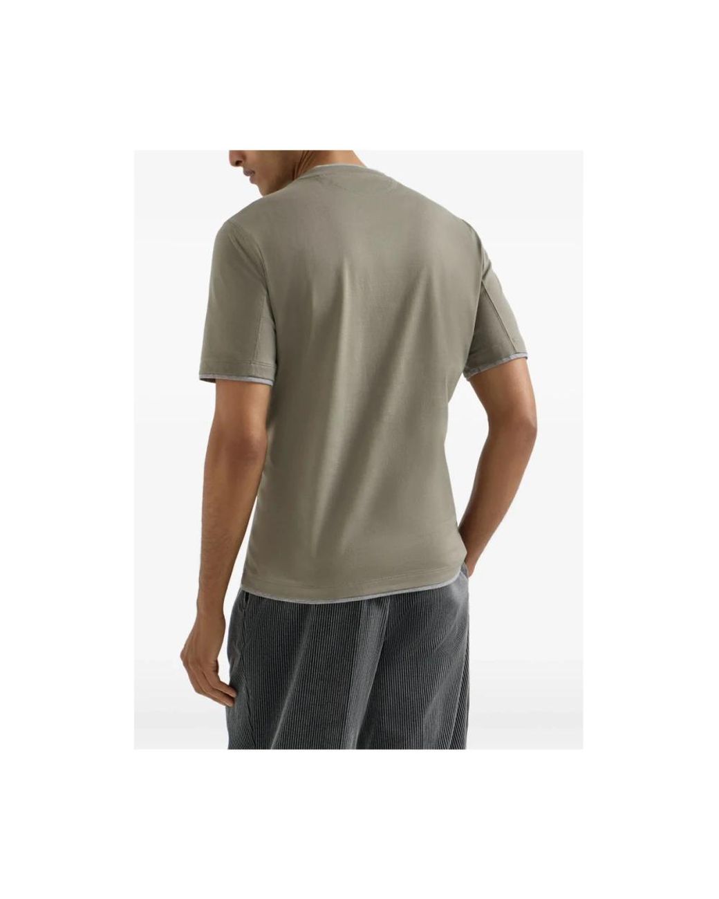 Brunello Cucinelli Gray T-Shirts for men