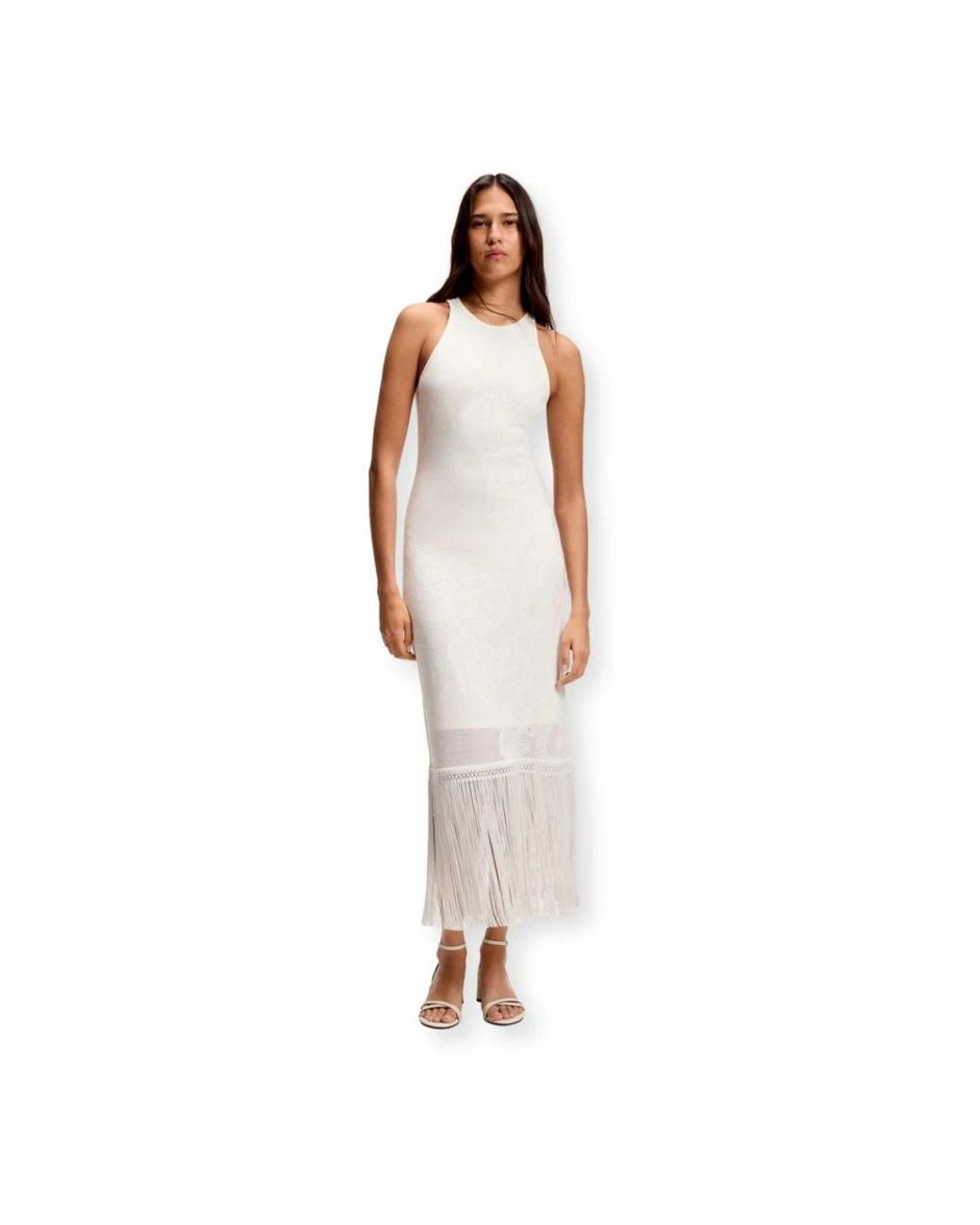 Midi Dresses Boss de color White
