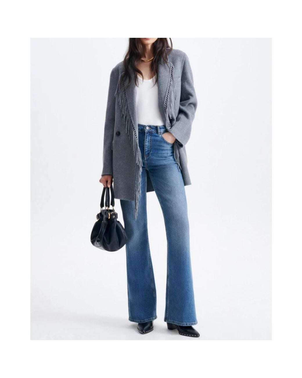 Vanessa Bruno Gray Double-Breasted Coats