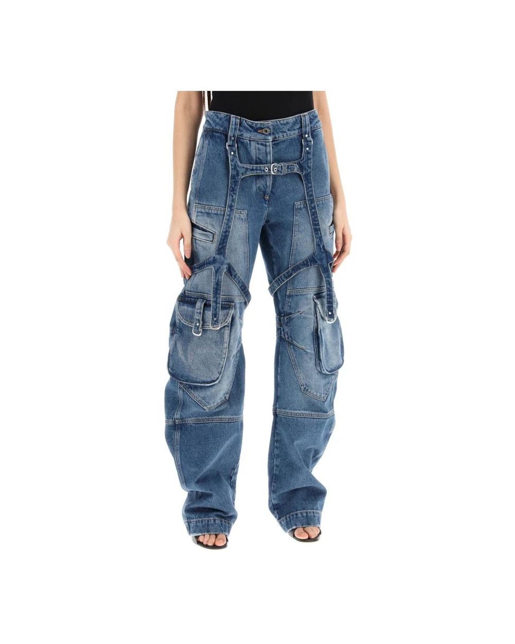 Off-White c/o Virgil Abloh Blue Loose Fit Jeans