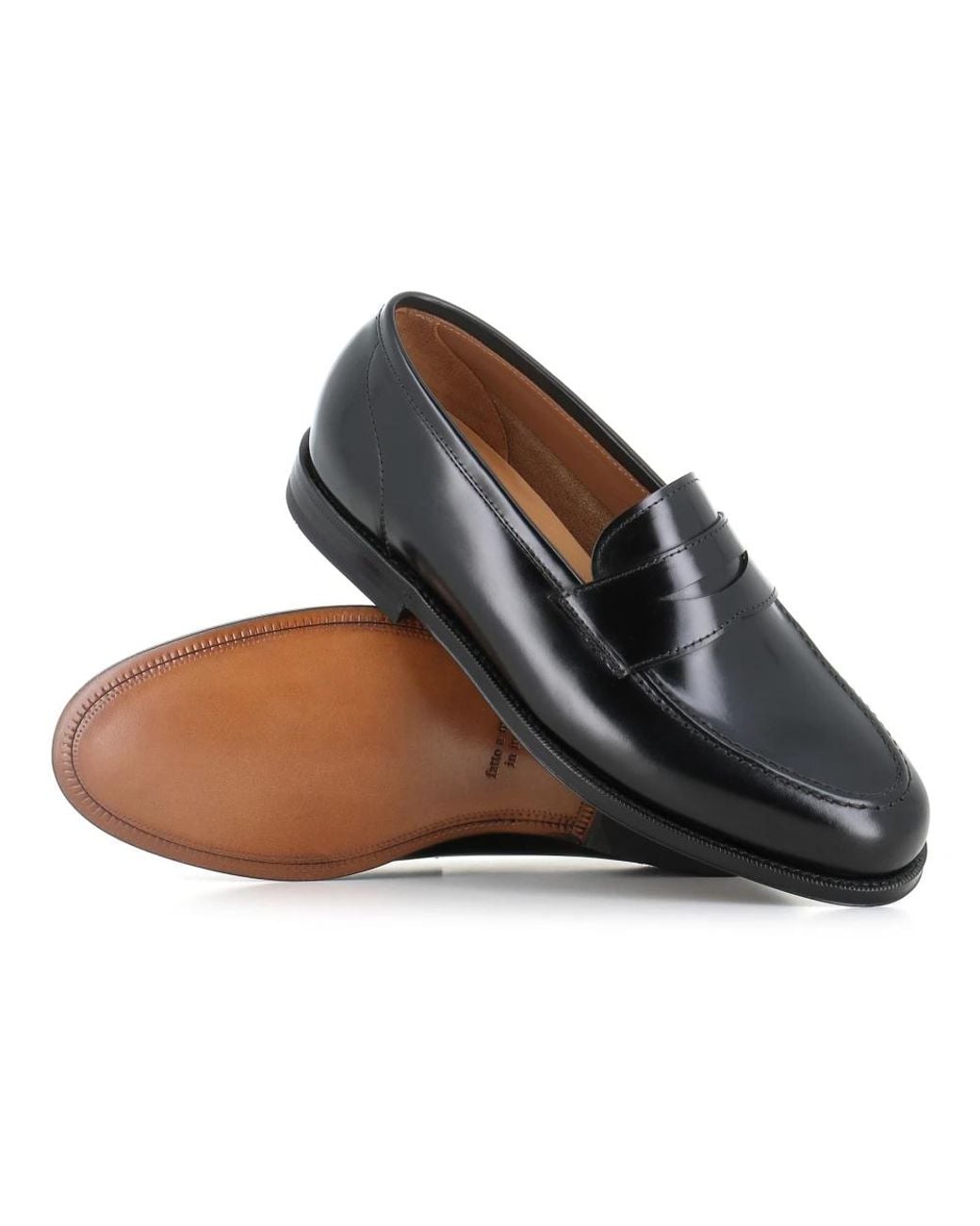 Green George Poliertes Loafer in Black für Herren
